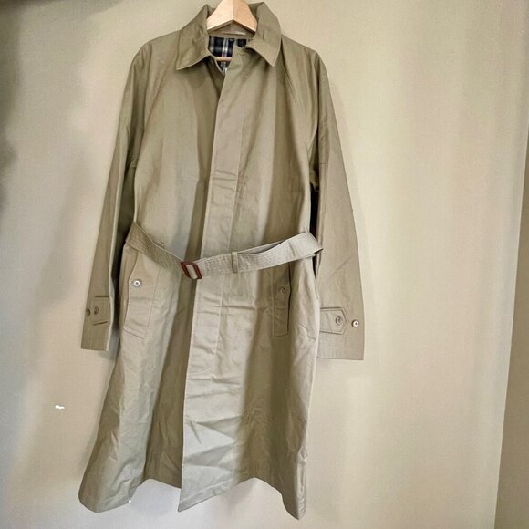 J.Crew Ludlow Trench Coat Mens 42 Long Khaki Water-Resistant Lined - Picture 3 of 15